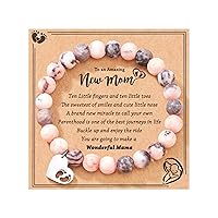 Tarsus New Mom Gifts for Women, 1st First Time Mothers Day Gifts for New Mom Mommy Mama to be Pregnancy Bracelet Heart Footprint Charm