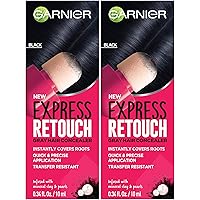 Garnier Hair Color Express retouch gray hair concealer, instant gray coverage, Black, 0.68 Fluid Ounce