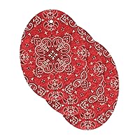 ALAZA Paisley Bandana Boho Red Natural Sponge Kitchen Cellulose Sponges for Dishes Washing Bathroom and Household Cleaning, Non-Scratch & Eco Friendly, 3 Pack
