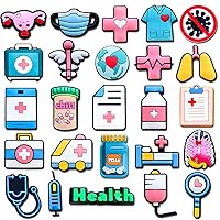 25PCS Medical Shoe Charms Fits for Clog Sandals Shoes Decoration, Healthcare Nurse Accessories Charms for Kids Girls Women Party Favor Gifts