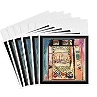 3dRose Matisse Painting The Open Window - Greeting Cards, 6 x 6 inches, set of 6 (gc_56088_1)