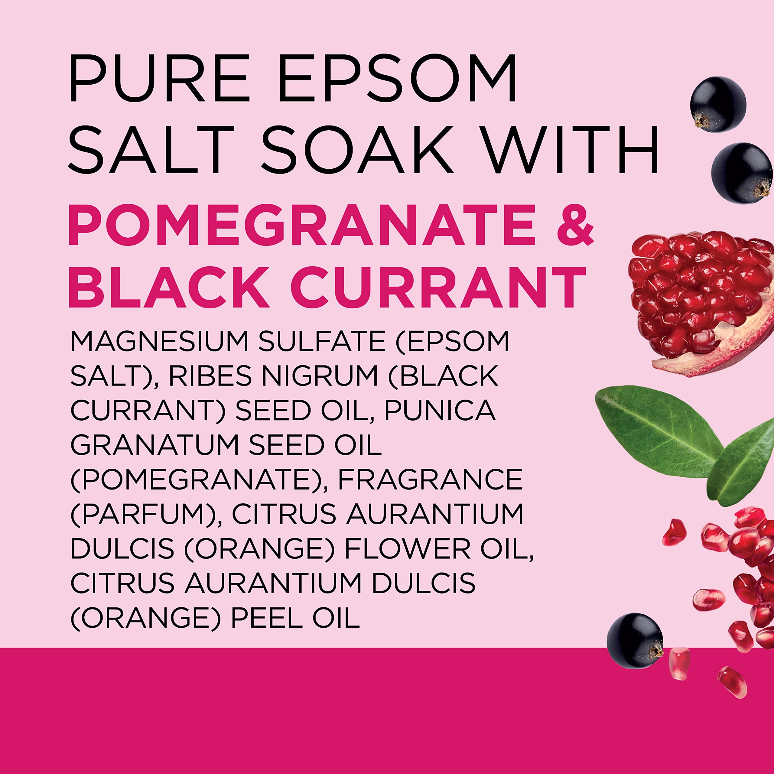 Dr Teal's Pure Epsom Salt, Pomegranate & Black Currant, 3 lbs (Packaging May Vary)