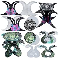 Witchy Altar Table Stool Epoxy Resin Casting Silicone Mold Pack of 2 Cresent Moon Crystal Snake