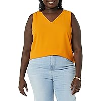 Amazon Essentials Women's Regular-Fit Sleeveless Layering Tank Top (Available in Plus Size)