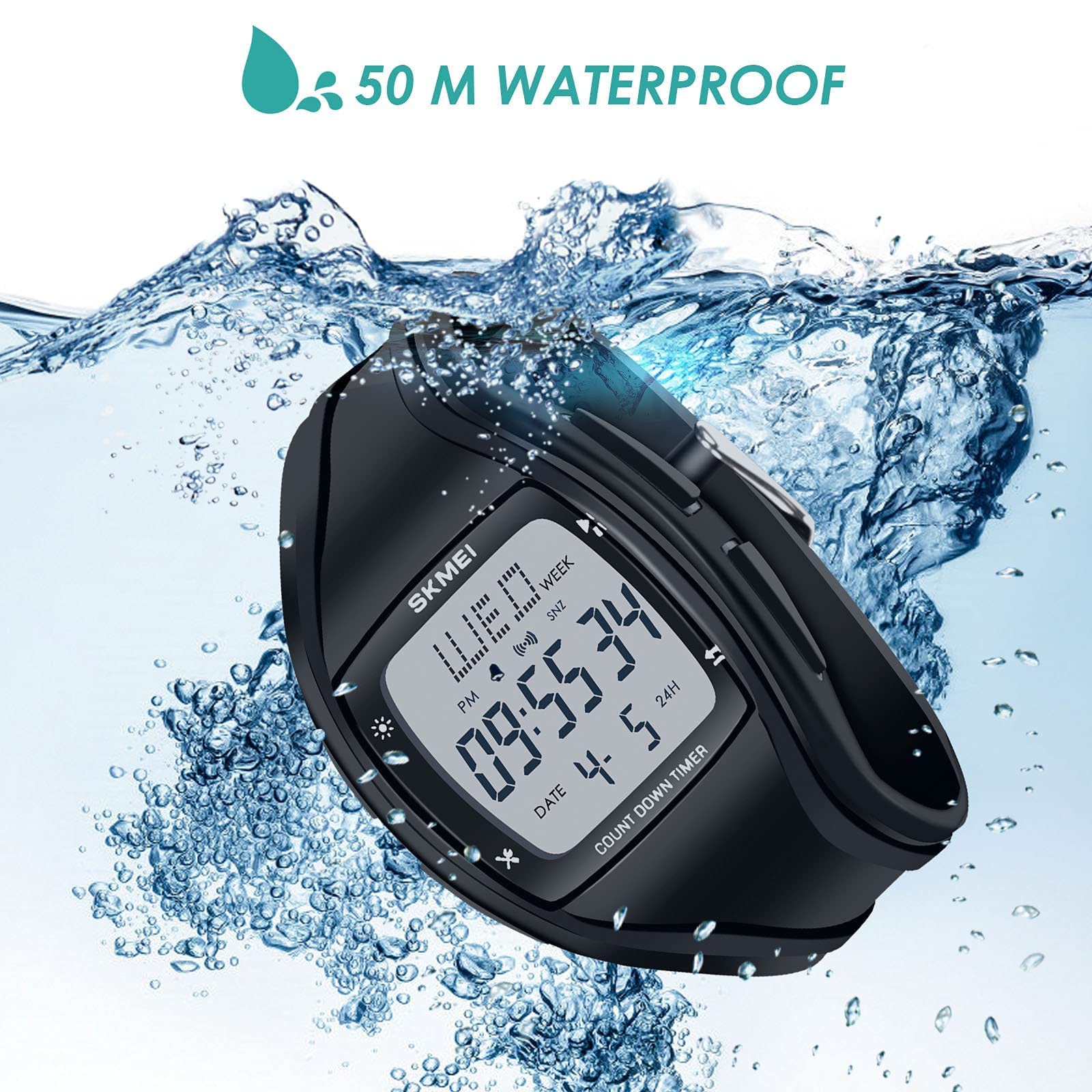 CakCity Mens Digital Sport Watches for Men Wrist Watches for Men with Alarm Stopwatch Waterproof