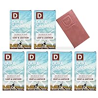 Duke Cannon Supply Co. Big Brick of Soap Bar for Men - Superior Grade, Extra Large, Masculine Scents, All Skin Types, Paraben-Free, 10 oz (6 Pack) (LEAF & LEATHER, 10 oz (Pack of 6))