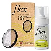 Flex Menstrual Discs (12ct) and Foaming Cleanser (Neroli and Rosemary) Bundle