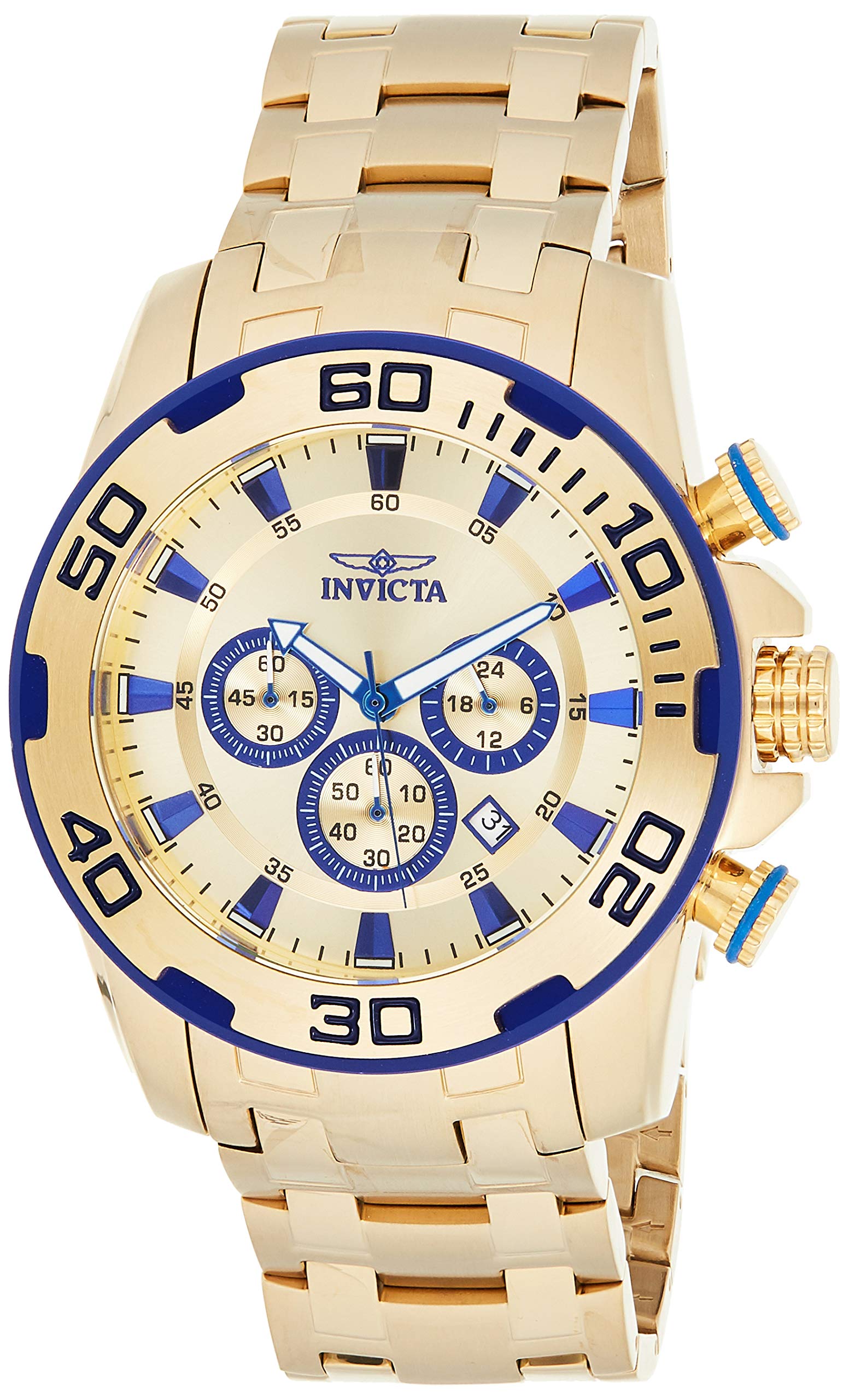 Invicta Men Pro Diver Quartz Watch, Gold, 22320