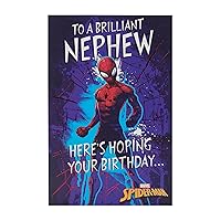 Marvel Spider-Man Birthday Card for Nephew - Bold Design