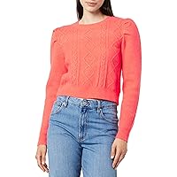 The Drop Women's Gloria Puff Sleeve Cable-Knit Sweater