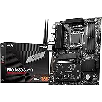 MSI PRO B650-S WiFi ProSeries Motherboard (Supports AMD Ryzen 7000 Series Processors, AM5, DDR5, PCIe 4.0, M.2 Slots, SATA 6Gb/s, USB 3.2 Gen 2, HDMI/DP, Wi-Fi 6E, 2.5Gbps LAN, ATX)
