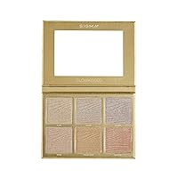 Sigma Beauty GlowKissed Highlight Palette | Highlighted Warm Tones | Glow Vibes, Mirror Included