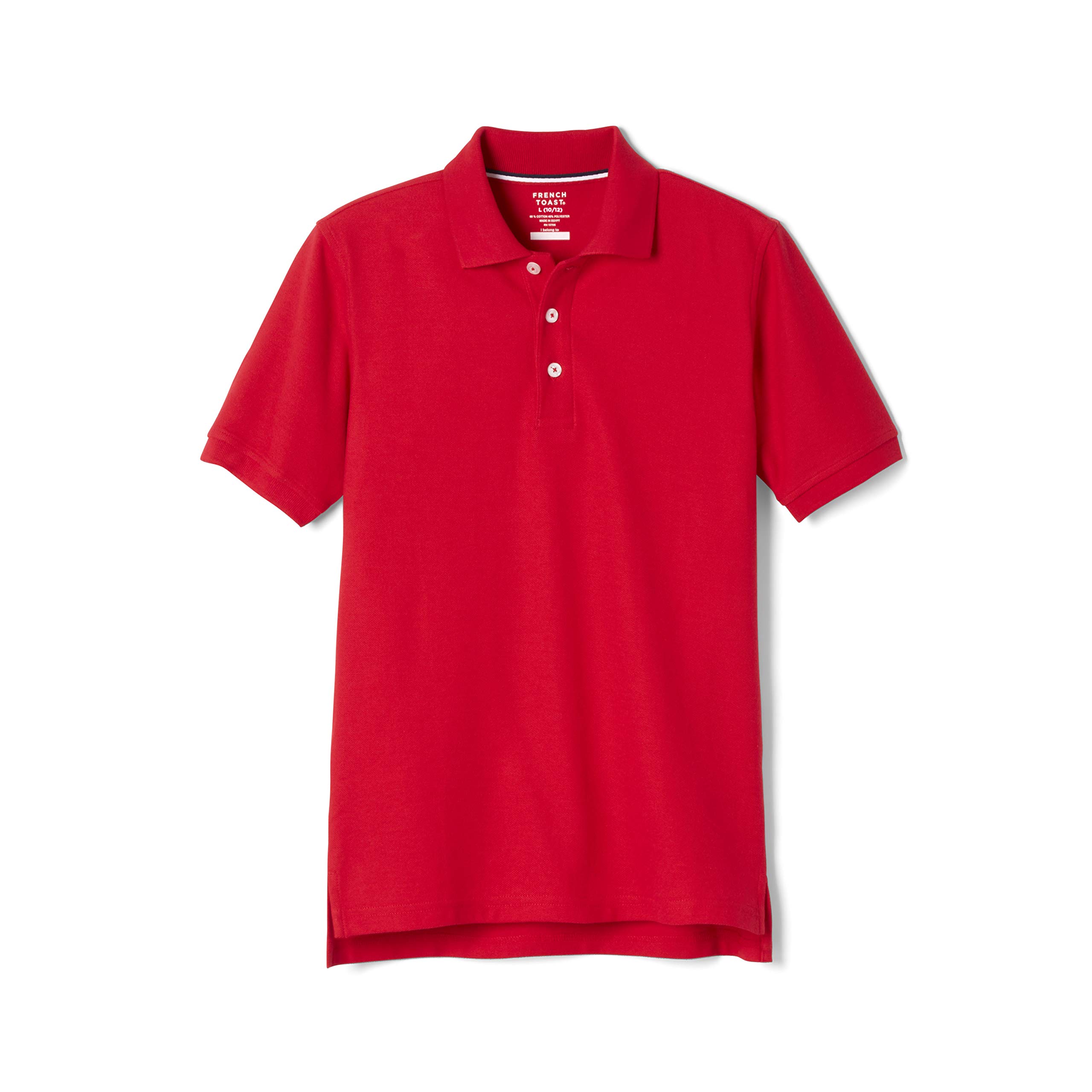 French Toast Boys' Short Sleeve Pique Polo Uniform Shirt (Standard & Husky)