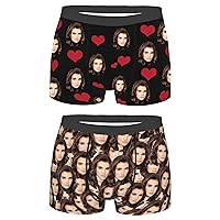 2 Pack Custom Underwear for Men, Custom Boxers for Men with Face, Gift for Boyfriend Birthday Unique Christmas