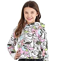 Minnie Mouse Girls Hoodie - Minnie Mouse Skimmer Pullover Hoodie- Sizes 4-16