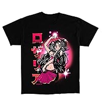 Rosalia Anime Short Sleeve Classic Fit Black T-Shirt