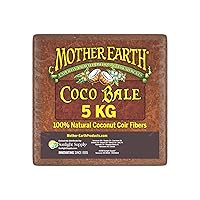 Coco Bale, 100% Natural Coco Coir Fiber for Soilless Gardening, 5 kg.