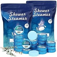 36 Pcs Shower Steamers Shower Bath Bombs Shower Tablets with Essential Oil Vapor Shower Tablets for Women and Girls' Gifts(Eucalyptus)