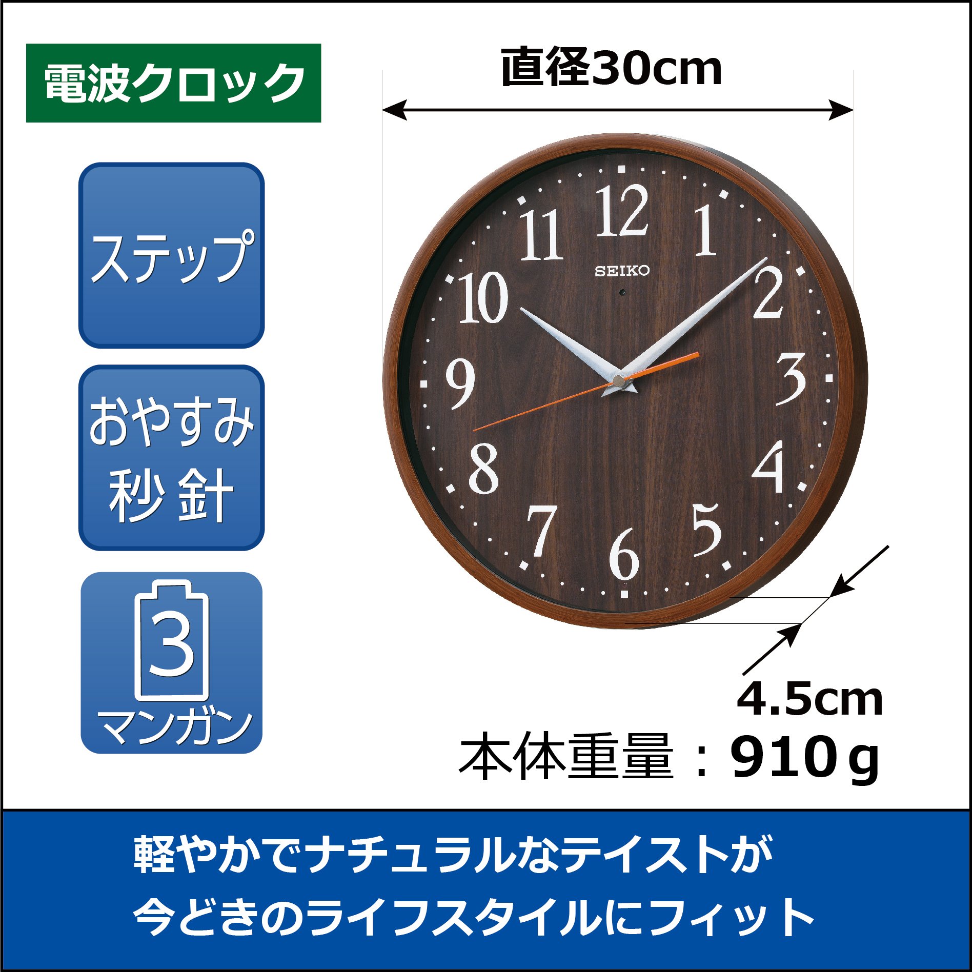 Mua Seiko Clock, Wall Clock, Radio-controlled trên Amazon Nhật chính hãng  2023 | Fado