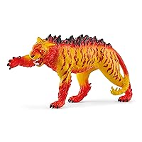 Schleich Eldrador Creatures, Lava Monster Mythical Creatures Toys for Kids, Lava Tiger Action Figure, Ages 7+