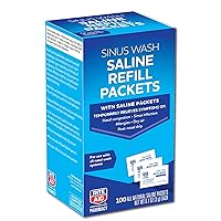 Rite Aid Sinus Wash Refill, Individually Wrapped Saline Packets - 100 Count | Sinus Rinse Refill for Neti Pots | Nasal Relief | Allergy Relief Saline Solution | Nasal Rinse | Sinus Relief Rinse Kit