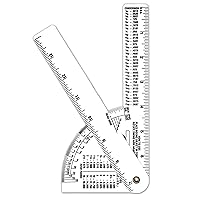 Pipe Caliper/Diameter Caliper and Ruler - Fractional - 3 Pack - White Styrene