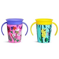 Munchkin® Miracle® 360 Wildlove Sippy Cup, 6 Oz, 2 Pack, Bee/Lemur