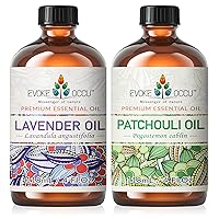 Patchouli Essential Oil 4 Oz Lavender Oil, Pure Patchouli Oil for Diffuser Skin Fragrance DIY Candle Soap Making- 4 FL Oz
