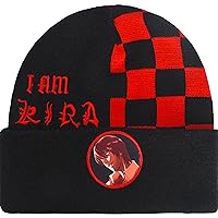 Death Note Beanie Hat, I Am Kira Winter Knit Cap with Cuff, Multicolor, One Size