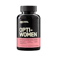 Opti-Women, Vitamin C, Zinc and Vitamin D for Immune Support Womens Daily Multivitamin Supplement with Iron, Capsules, 120 Count