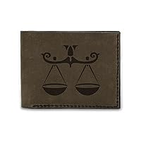 Men's Libra Handmade Natural Genuine Pull-up Leather Wallet MHLT_03