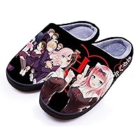 Anime Kaguya Sama Love is War Slippers for Women Men Fuzzy House Slippers Winter Anti-slip Indoor Slip on Shoes