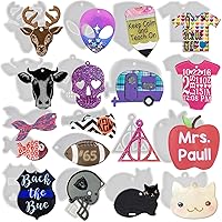 Keychain Charm Epoxy Resin Silicone Molds Set Make Bag Tag Dog Tags Party Favors Alien Camper Megaphone Pencil T-Shirt Football Apple Skull Baby Cat Police Badge Football Helmets