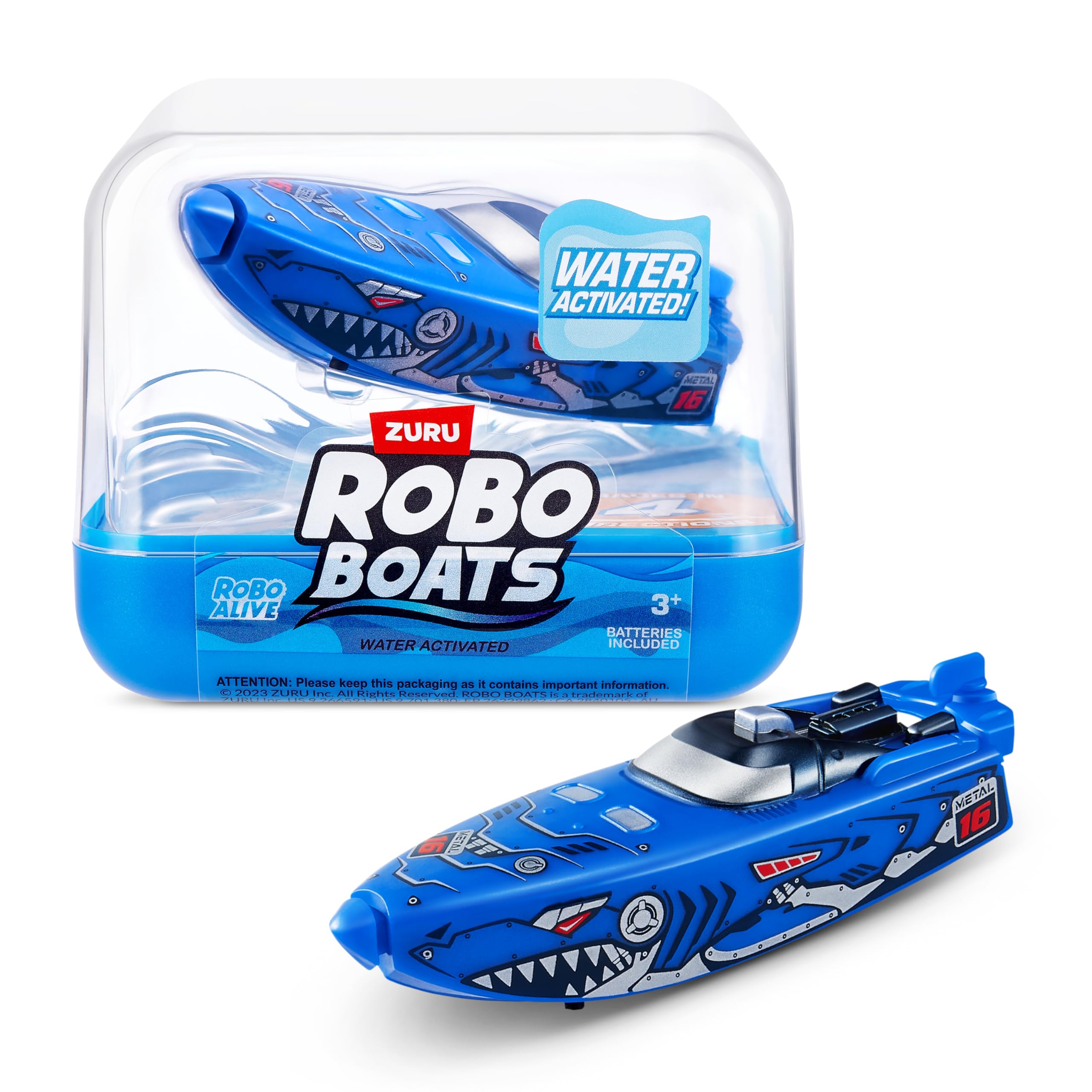 Robo Alive ZURU Robotic Boat-Series 1 2PK(Tiger Shark+Robo Shark)