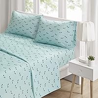 Microfiber Cozy Bed Sheet Set, Modern All Season Bedding & Pillowcases, Premium 14