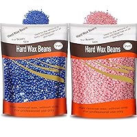 Hard Wax Beads for Hair Removal, Yovanpur 21oz Hard Wax Beans for Face Eyebrow Armpit Brazilian, Waxing Beads for Refill with 20 Wax Sticks