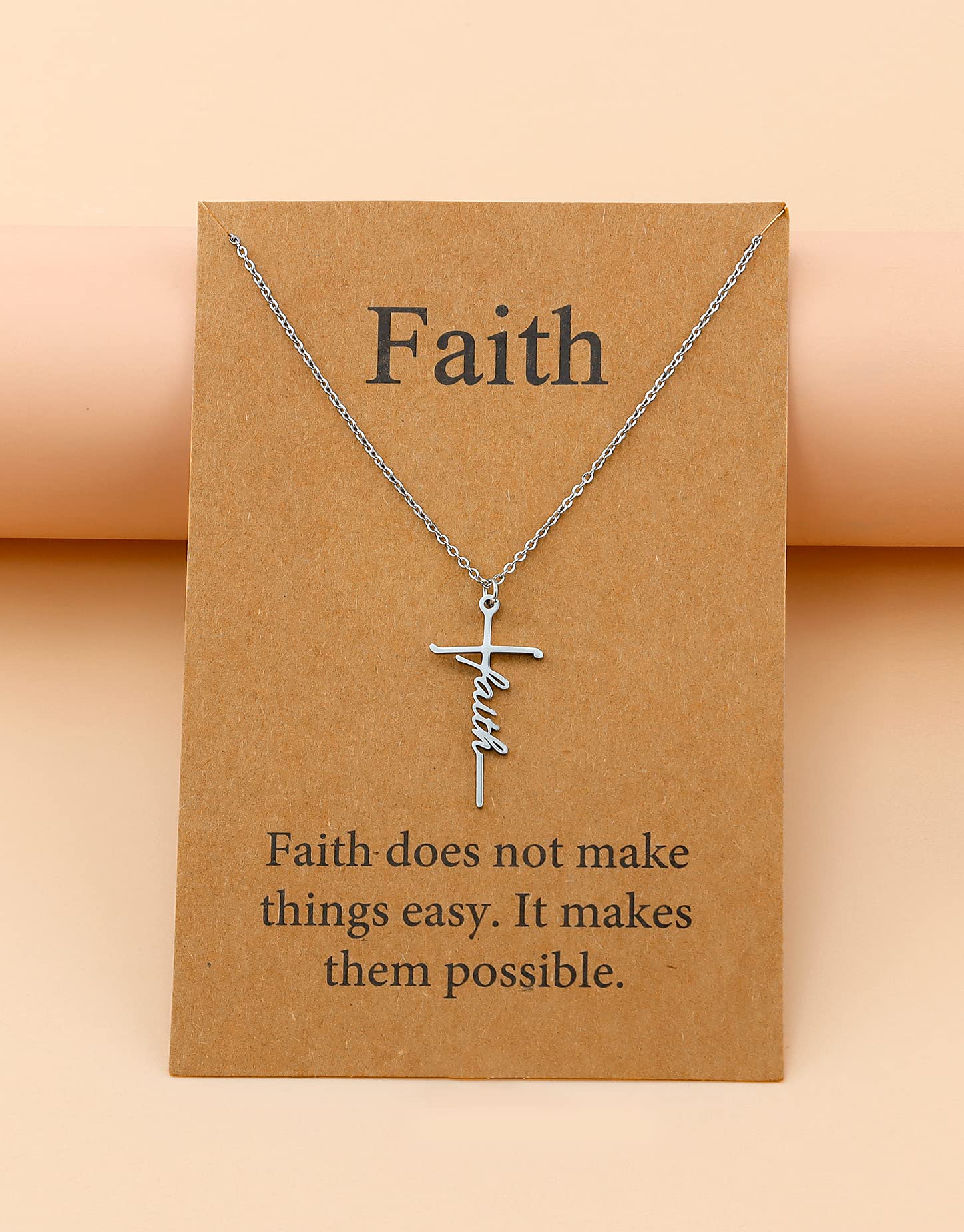 Lcherry Faith Cross Necklace for Women Religious Gifts for Women Christian Jewelry Gifts for Women