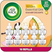 Air Wick Plug in Scented Oil Refill, 10ct, Summer Delights, Scented Oil, Air Freshener, Essential Oils, Eco Friendly