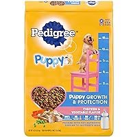 Pedigree Puppy Growth & Protection Dry Dog Food Chicken & Vegetable Flavor, 14 lb. Bag