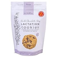 MilkBliss Dark Chocolate Chip Oatmeal Lactation Cookies with Brewers Yeast for Breastfeeding and Breastmilk Supply Increase-12 oz