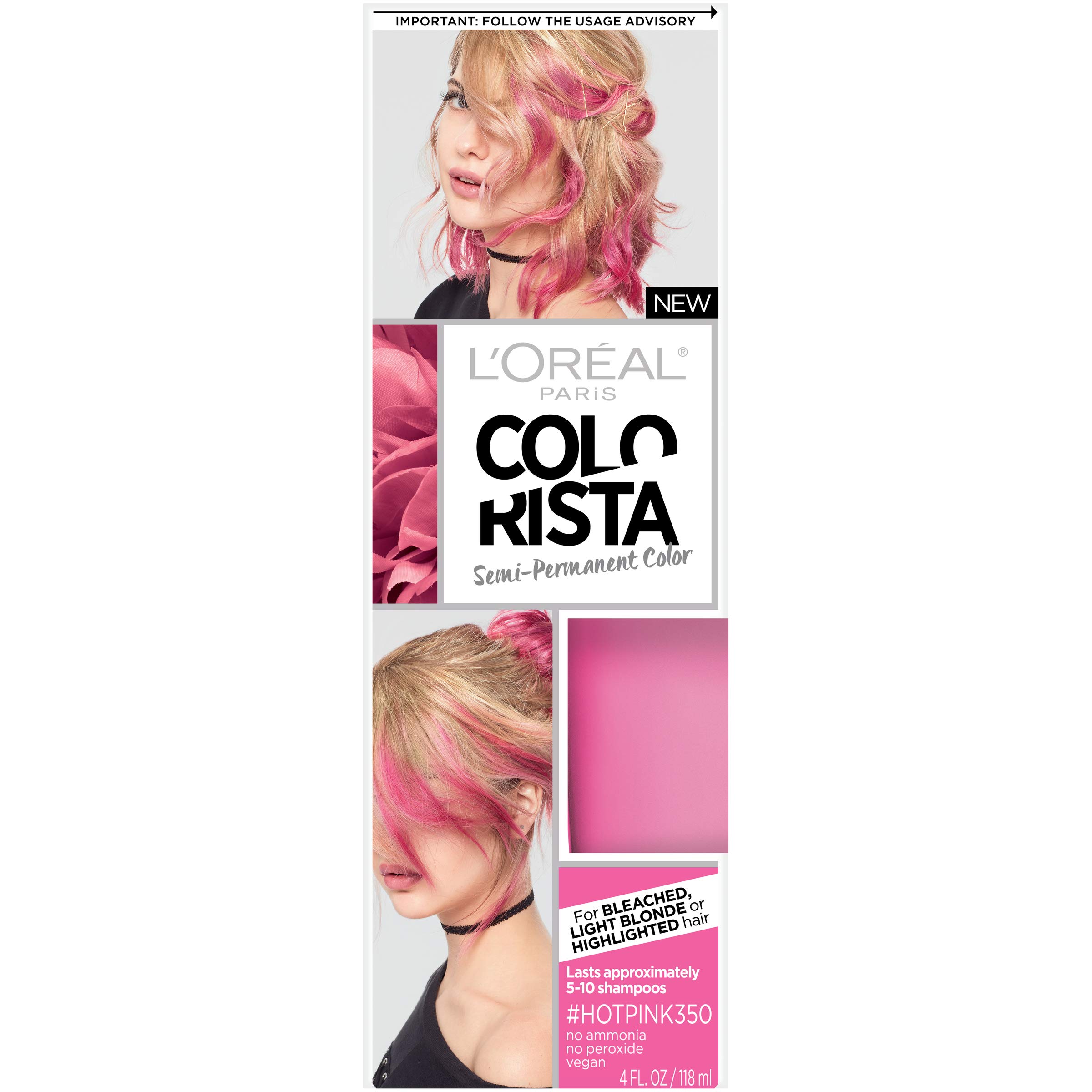 Mua L'Oreal Paris Colorista Semi-Permanent Hair Color for Light Blonde or  Bleached Hair, Hot Pink trên Amazon Mỹ chính hãng 2023 | Giaonhan247