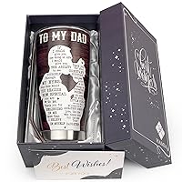 To My Dad Birthday Gifts From Daughter, Best Dad Ever Travel Stainless Steel Tumbler With Lid, Thank You Gifts For Dad On Father's Day, Novelty Gifts From Daughter Cup (Wood Background)