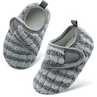 Scurtain Toddler Warm Winter House Slippers Baby Boys Girls Indoor Home Slippers Cozy Lightweight Non-Slip Shoes For Infant Kids Plush Linned