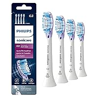 Genuine G3 Premium Gum Care Replacement Toothbrush Heads, 4 Brush Heads, White, HX9054/65