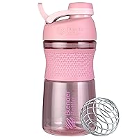 SportMixer Shaker Bottle Perfect for Protein Shakes and Pre Workout, 20-Ounce, Rose