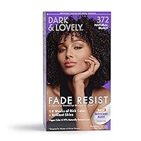 Dark and Lovely Fade Resist Rich Conditioning Hair Color, Permanent Hair Color, Up To 100 percent Gray Coverage, Brilliant Shine with Argan Oil and Vitamin E, Natural Black