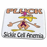 3dRose Chicken Pluck Sickle Cell Anemia Awareness Ribbon Cause... - Dish Drying Mats (ddm-114888-1)