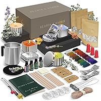 Hearth & Harbor Soy Candle Making Kit for Adults & Kids, DIY Candle Making Supplies for Beginners, Natural Soy Wax Complete Candle Making Kits - 2 Lbs