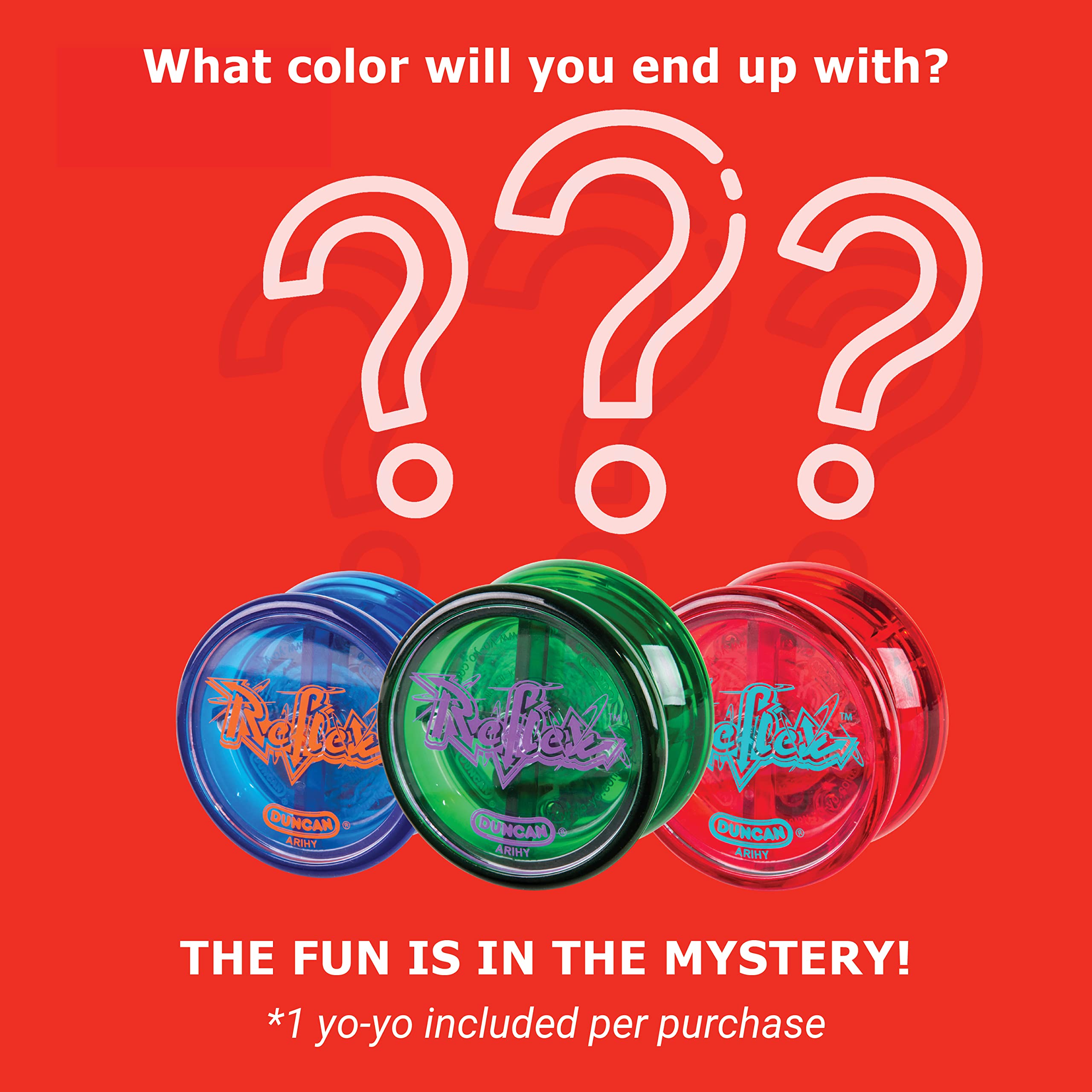 Duncan Toys Reflex Auto Return Yo-Yo, Beginner String Trick Yo-Yo, 1 Yo-Yo, Mystery Color