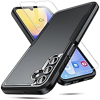 Oterkin for Samsung Galaxy A15 5G Case, [2 in 1] Galaxy A15 5G Case with [9H Tempered Glass Screen Protector][10FT Military Grade Shockproof][Heavy Duty Protection] Galaxy A15 5G Phone Case (Black)